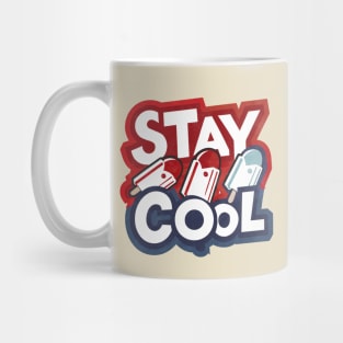 Stay Cool Popsicle Summer Rocket Pop Red White and Blue Mug